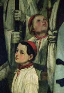 A Burial at Ornans (detail) by Gustave Courbet